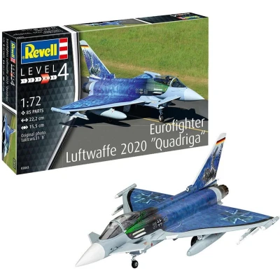 Afbeelding van 1:72 Revell 03843 Eurofighter &quot;Luftwaffe 2020 Quadriga&quot; Plane Plastic Modelbouwpakket