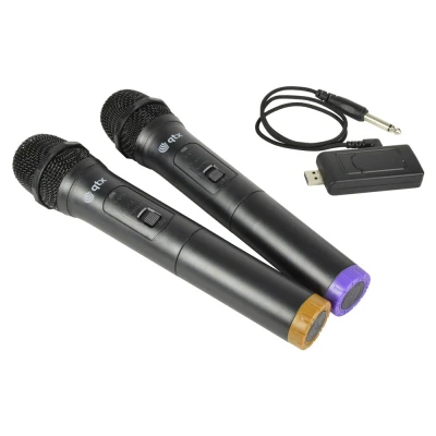 Afbeelding van QTX U Mic dubbele draadloze USB microfoon UHF 863.2 MHz + 864.8