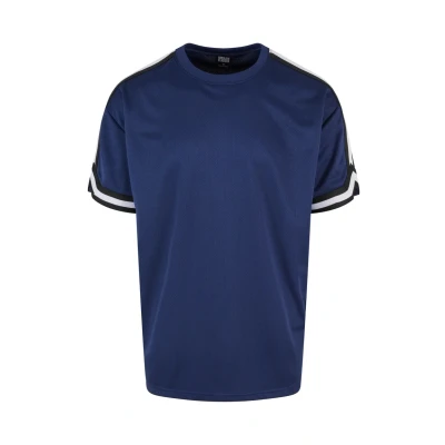 Afbeelding van Urban Classics Stripes Tshirt print, Heren, Maat: Medium, Darkblue