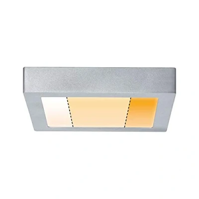 Afbeelding van Paulmann 79794 LED paneel Carpo vierkant incl. 1x13 watt dimbaar plafondlamp chroom mat metaal woonkamerlamp 2300 K