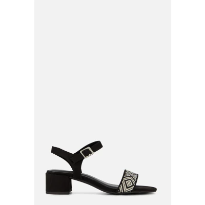 Afbeelding van Marco Tozzi Sandalen, Dames, Maat: 41, Black comb Textiel