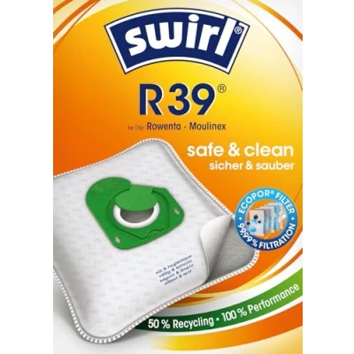 Afbeelding van Swirl R 39 MicroPor Plus stofzuigerzakken voordeelverpakking, 10 zakken voor Rowenta