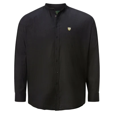 Afbeelding van Charles Colby +FIT Collectie oversized overhemd DUKE TANCRED Plus Size zwart