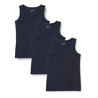 Afbeelding van Berydale Dames Tanktop, mouwloos, Donkerblauw, set van 3, XS