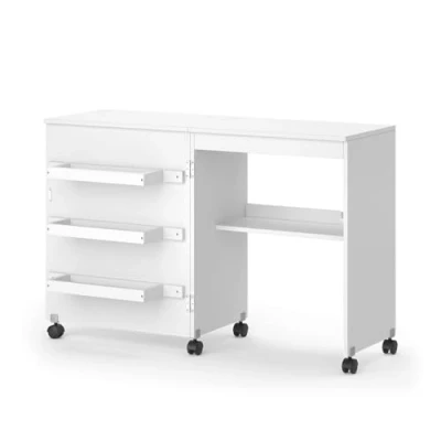 Afbeelding van Vicco De naaitafel &quot;Carmen&quot;, Wit, 118.5 x 79.5 cm met 3 legplanken