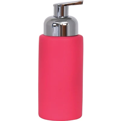 Afbeelding van MSV Zeeppompjedispenser Kyoto keramiek fuchsia rozezilver 18 c