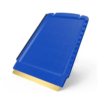 Afbeelding van L &amp; P Car Design Murska A052 IJskrabber voor de auto, messing schraper, origineel uit Finland, trapezium, klein, praktisch, topkwaliteit, 90 mm (zwart)