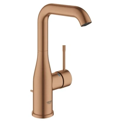 Afbeelding van Grohe Essence New L Size wastafelkraan hoog met waste warm Sunset Geborsteld