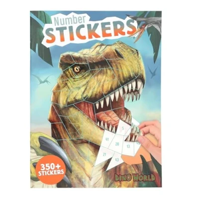 Afbeelding van Dino World Nummer Stickers Stickerboek