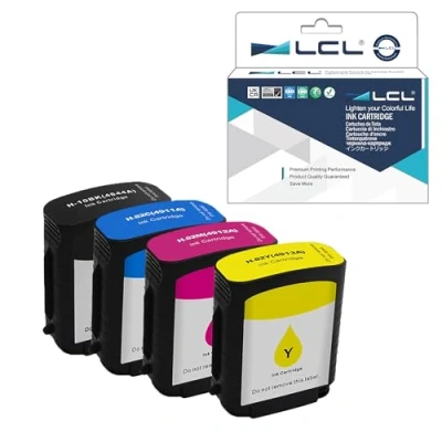 Afbeelding van LCL Professionele versie compatibele inktcartridge 10 82 C4844A C4911A C4912A C4913A (4 stuks zwart cyaan magenta geel) vervanging voor HP Designjet 500/500ps /500Plus/800/800ps/815/815mfp
