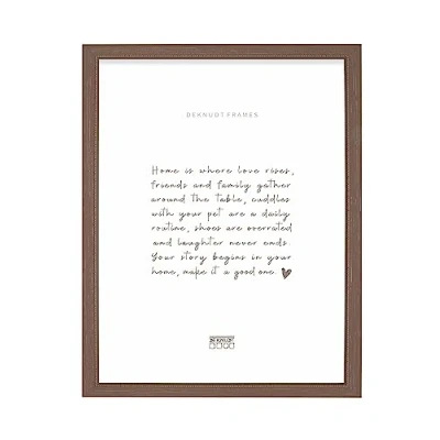 Afbeelding van Deknudt Frames fotolijst S46KF3 bruin parelbiesje foto 30x45 cm