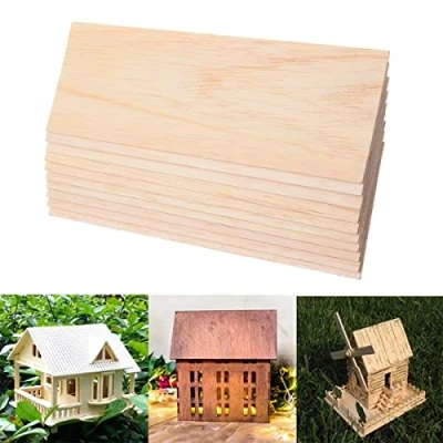 Afbeelding van 20 Stuks Houten Platen Balsa Hout Hobby Voor Craft DIY Huis Schip Vliegtuigen Model Speelgoed 300x100x1mm