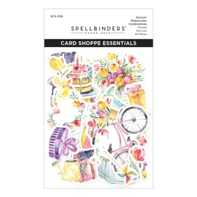 Afbeelding van Spellbinders Dancin&#039; Watercolor Celebrations Printed Die Cuts (SCS 329)