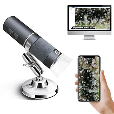 Afbeelding van Ninyoon 4K WiFi Microscoop voor iPhone Android, 50 tot 1000X USB Digitale Draadloze HD Endoscoop Camera Compatibel met alle mobiele telefoons iPad Android Tablet Windows Mac Chrome Linux