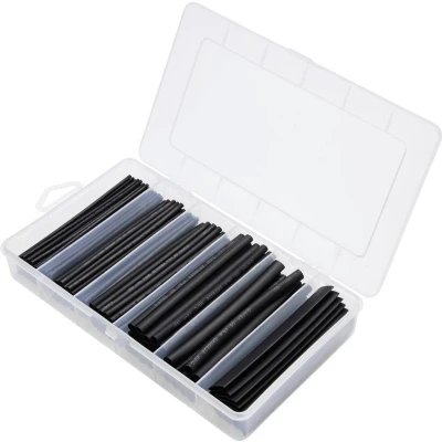 Afbeelding van TRU COMPONENTS TC 13388832 Krimpkous assortiment Zwart Krimpverhouding:2:1 160 stuk(s)