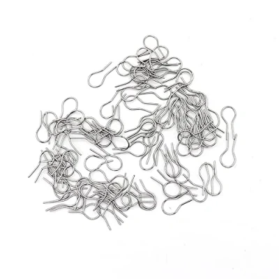 Afbeelding van Hoge Temperatuur Weerstand Wolfraam Draad Opknoping Vuurhaak Springringen Aardewerk Ornament Hanger U Vorm Haken (100PCS)