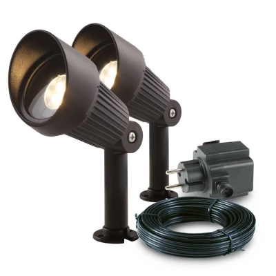 Afbeelding van 2x LED grond spot 12V 3 watt complete set