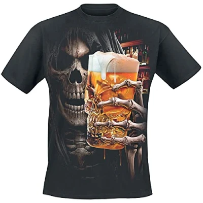 Afbeelding van Spiral Live Loud T shirt zwart 3XL 100% katoen Basics, Everyday Goth, Gothic, Nu Rock wear