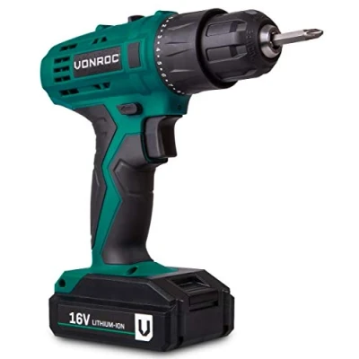 Afbeelding van VONROC Accuboormachine 16V Incl. 1x accu, oplader en schroefbits
