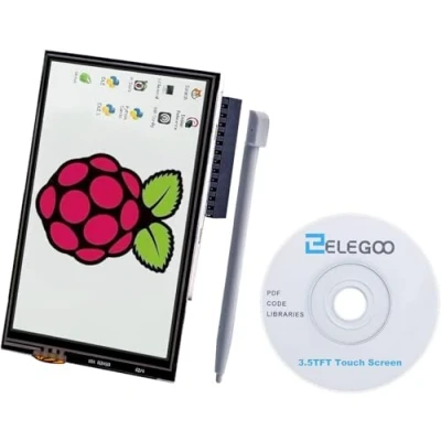 Afbeelding van ELEGOO Display 3,5 inch TFT LCD Touchscreen Monitor 480 x 320 voor Raspberry Pi met Alle Gegevens en Touch pen (SPI Interface)