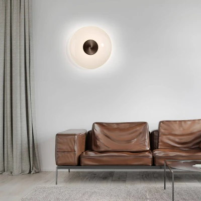 Afbeelding van Paul Neuhaus Design wandlamp Pure Vitrum bruin 6082 34
