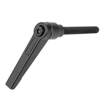 Afbeelding van 4 stuks klemhendelgrepen, verstelbare handgrepen voor de machine, mannelijke schroefdraad, M8, zwart (60 mm)