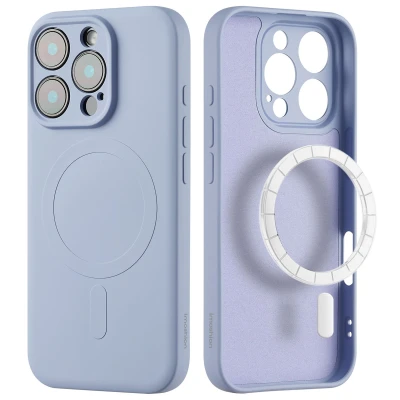 Afbeelding van Apple iPhone 16 Pro Max MagSafe Hoesje Siliconen en TPU (zacht) imoshion Softcase/Backcover Lila Telefoonhoesje