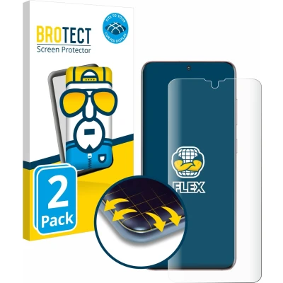 Afbeelding van BROTECT Volledig bedekkende screen protector (2 Stuk, Samsung Galaxy S20 5G), Smartphone beschermfolie, Transparant