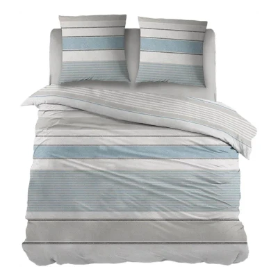 Afbeelding van Snoozing Delta Flanel Dekbedovertrek Eenpersoons 140x200/220 cm Grijs
