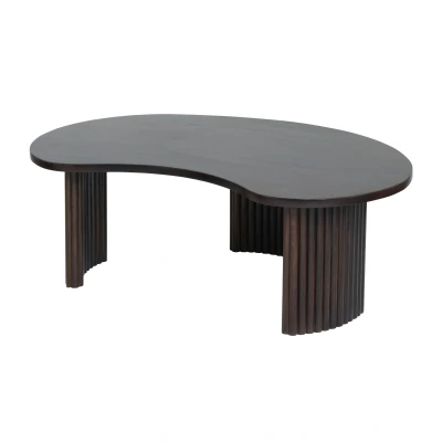 Afbeelding van Salontafel Firenze 125 cm boon vorm Brown walnut