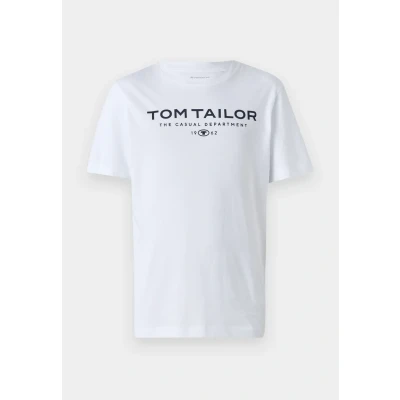 Afbeelding van TOM Tailor Tshirt print, Heren, Maat: Small, White