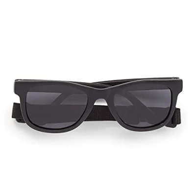 Afbeelding van Original Dooky Santorini Blue Zonnebril voor Kinderen, Baby bescherming (Zonnebril peuters en babies, UV A &amp; B bescherming, splintervrije lens met verstelbaar afneembaar bandje), zwart