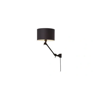 Afbeelding van ​it’s about RoMi Wandlamp Amsterdam 2 knik Zwart