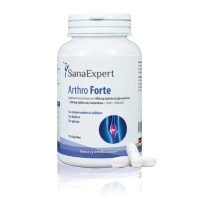 Afbeelding van SanaExpert Arthro Forte, voedingssupplement voor gewrichten, botten en kraakbeen. Met MSM, glucosamine sulfaat, wierook, chondroïtine, zonder additieven, 120 capsules (1)
