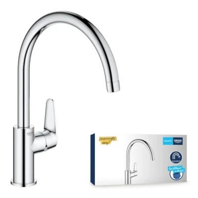 Afbeelding van GROHE QuickFix Start Curve keukenmengkraan met hoge uitloop