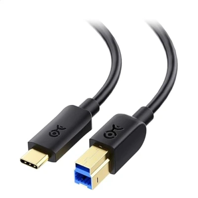 Afbeelding van Cable Matters USB C naar B kabel (USB B/USB kabel) in zwart 1m