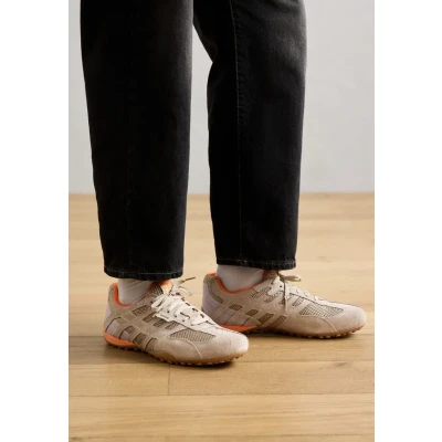 Afbeelding van Geox Snake Original Sneakers laag, Heren, Maat: 45, Sand Leer en textiel