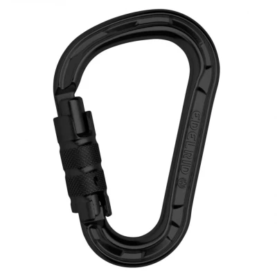 Afbeelding van HMS Magnum Triple II grote karabiner met veilige sluiting zwart