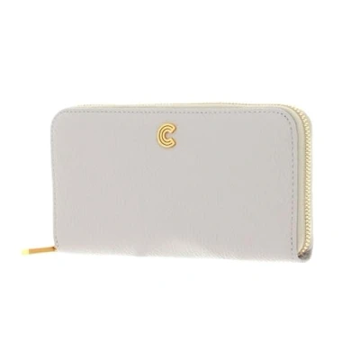 Afbeelding van COCCINELLE Leren Portemonnee Myrine Zip Around Wallet Gelso Kaki
