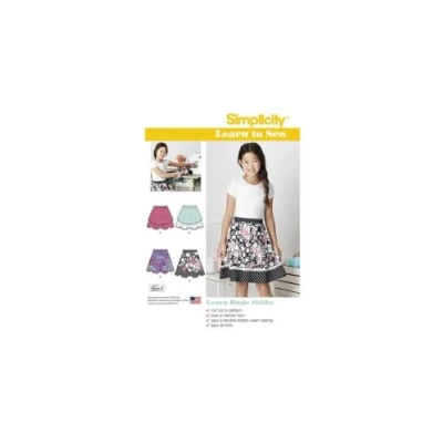 Afbeelding van Simplicity Learn to Sew Rokken voor meisjes en meisjes, plus patroon, papier