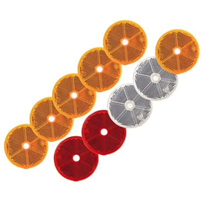 Afbeelding van DOJA Barcelona Reflectormix, 10 stuks, universeel, reflecterende achterstraler, aanhanger, motorfiets, reflector, fietsreflector, reflector auto, tractor, vrachtwagen