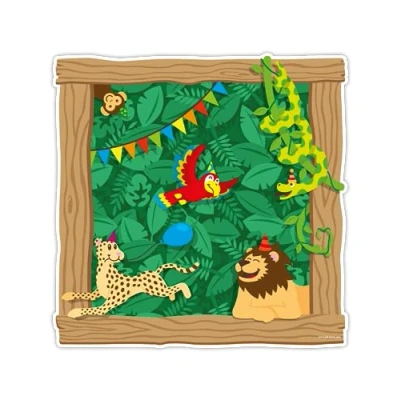 Afbeelding van Jungle Party Deurbord 50x50cm