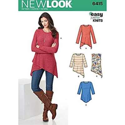 Afbeelding van NEW LOOK Patronen Misses&#039; Knit Tunics Maat: A (XS S M L XL), 6415