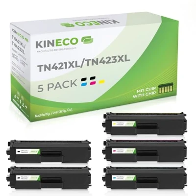 Afbeelding van Kineco 5 toner compatibel met Brother TN 421 423 voor HL L8360CDW L8260CDW DCP L8410CDN L8410CDW MFC L8690CDW