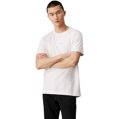 Afbeelding van Calvin Klein Jeans Monologo TEE Tshirt print, Heren, Maat: 5XL, Ivory