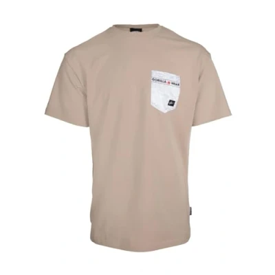 Afbeelding van Gorilla Wear Dover Tshirt print, Heren, Maat: Large, Beige