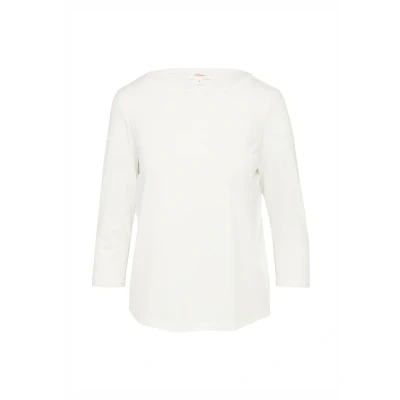 Afbeelding van s.Oliver MIT 3/4ÄRMELN Longsleeve, Dames, Maat: 36, Ecru