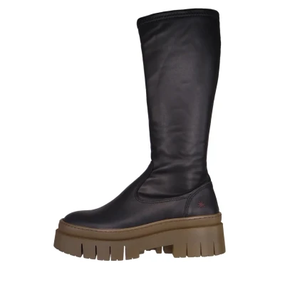 Afbeelding van *Art Plateaulaarzen, Dames, Maat: 41, Black bronze Leer