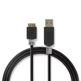 Afbeelding van USB A naar Micro kabel 2 meter 3.0 (100% koper, Blauw)