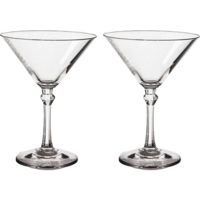 Afbeelding van Kunststof Cocktailglazen 20cl Transparant 2 Stuks